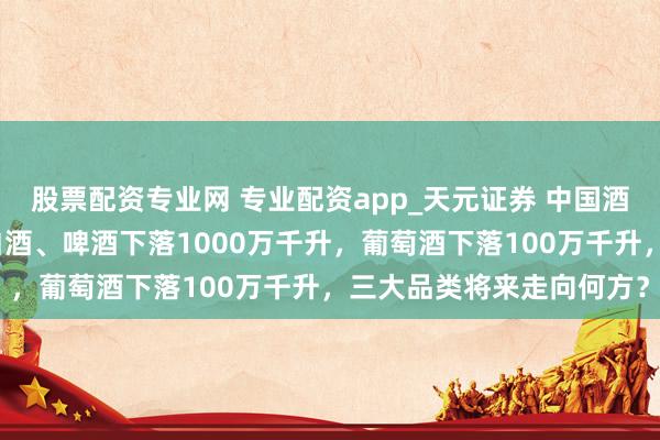 股票配资专业网 专业配资app_天元证券 中国酒业十年产量变迁复盘：白酒、啤酒下落1000万千升，葡萄酒下落100万千升，三大品类将来走向何方？