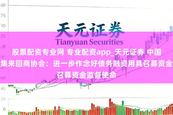 股票配资专业网 专业配资app_天元证券 中国银行间市集来回商协会：进一步作念好债务融资用具召募资金监督使命