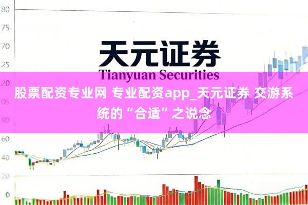 股票配资专业网 专业配资app_天元证券 交游系统的“合适”之说念
