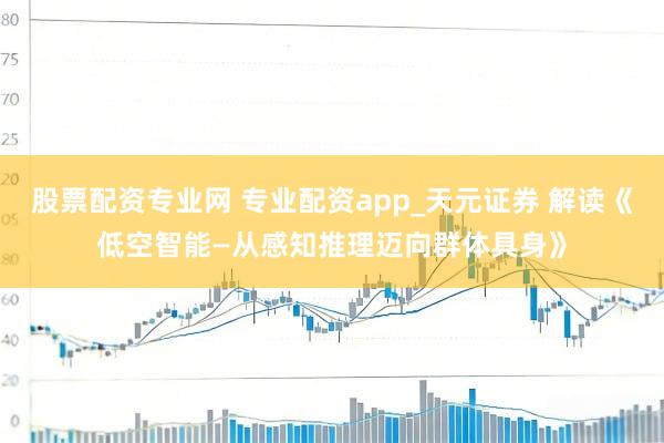 股票配资专业网 专业配资app_天元证券 解读《低空智能—从感知推理迈向群体具身》