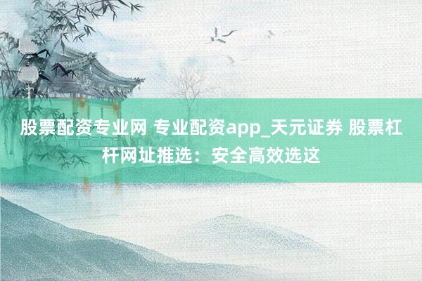 股票配资专业网 专业配资app_天元证券 股票杠杆网址推选：安全高效选这