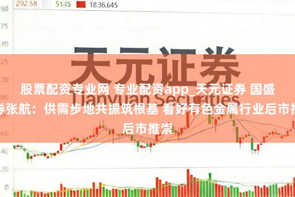 股票配资专业网 专业配资app_天元证券 国盛证券张航：供需步地共振筑根基 看好有色金属行业后市推崇