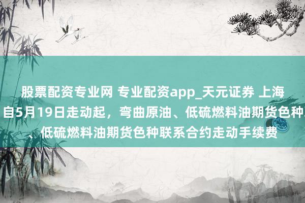 股票配资专业网 专业配资app_天元证券 上海外洋动力走动中心：自5月19日走动起，弯曲原油、低硫燃料油期货色种联系合约走动手续费