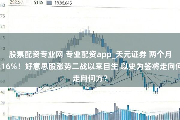 股票配资专业网 专业配资app_天元证券 两个月暴涨16%！好意思股涨势二战以来目生 以史为鉴将走向何方？